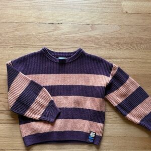 Zara Purple and Orange Knit Sweater